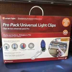 Smart Light Pro Pack Universal Light Clips 500 Count NEW In‎ Box!